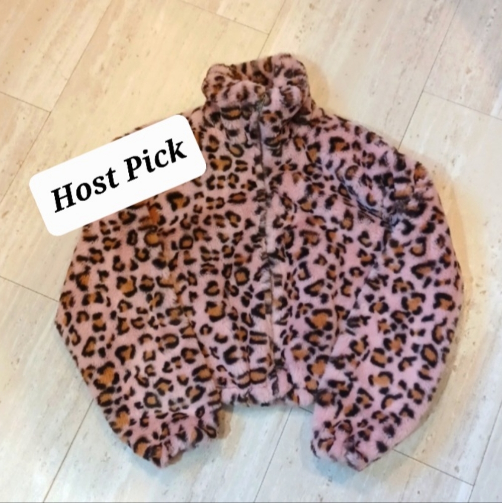 Know One Cares Pink Faux Fur Zipper Jacket.